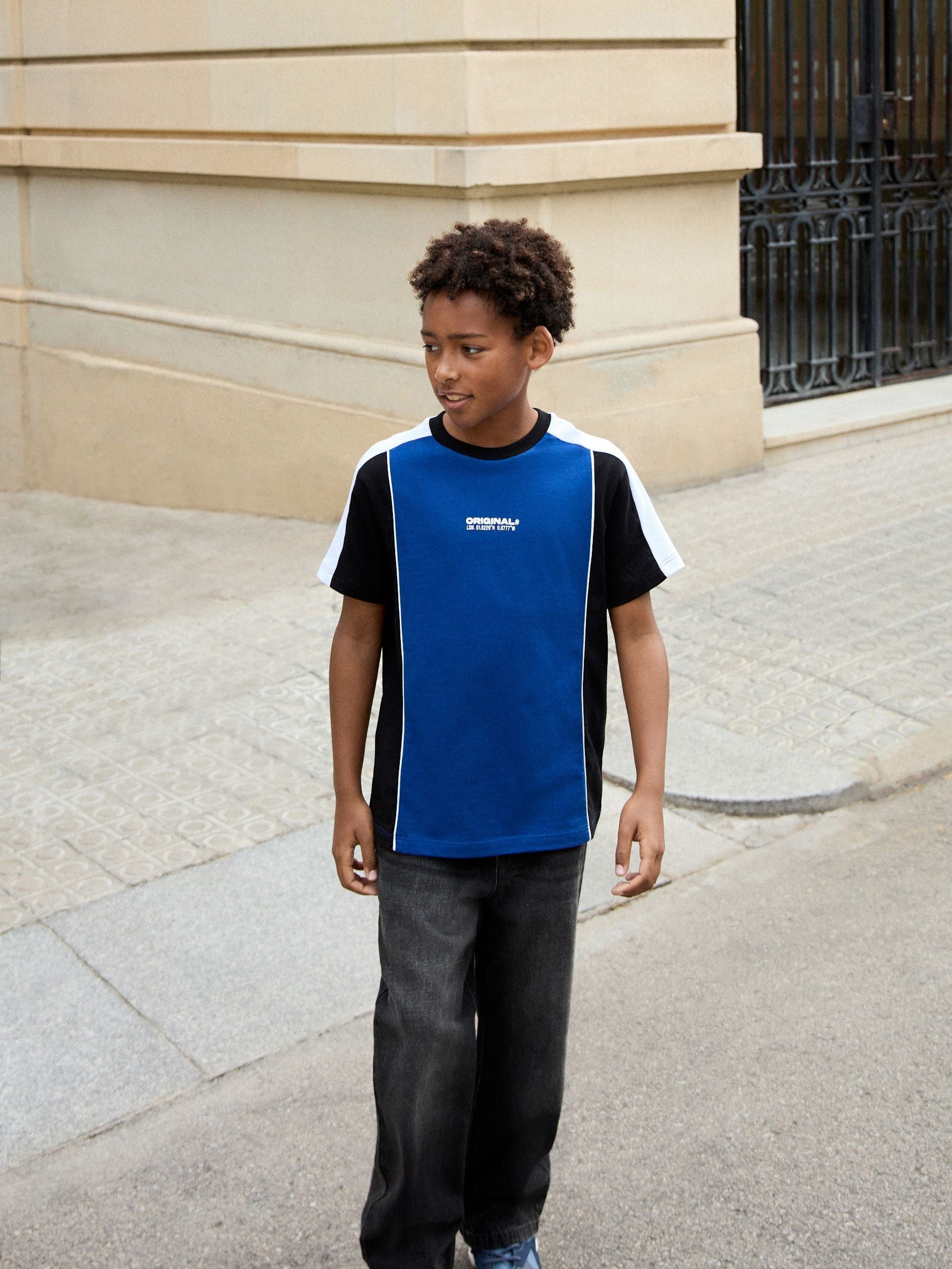 Dsiney Kidz - Cobalt Blue Sport Colourblock Short Sleeve T-Shirt (3-16yrs) image 2