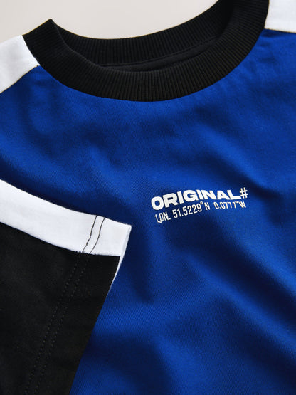 Dsiney Kidz - Cobalt Blue Sport Colourblock Short Sleeve T-Shirt (3-16yrs) image 7