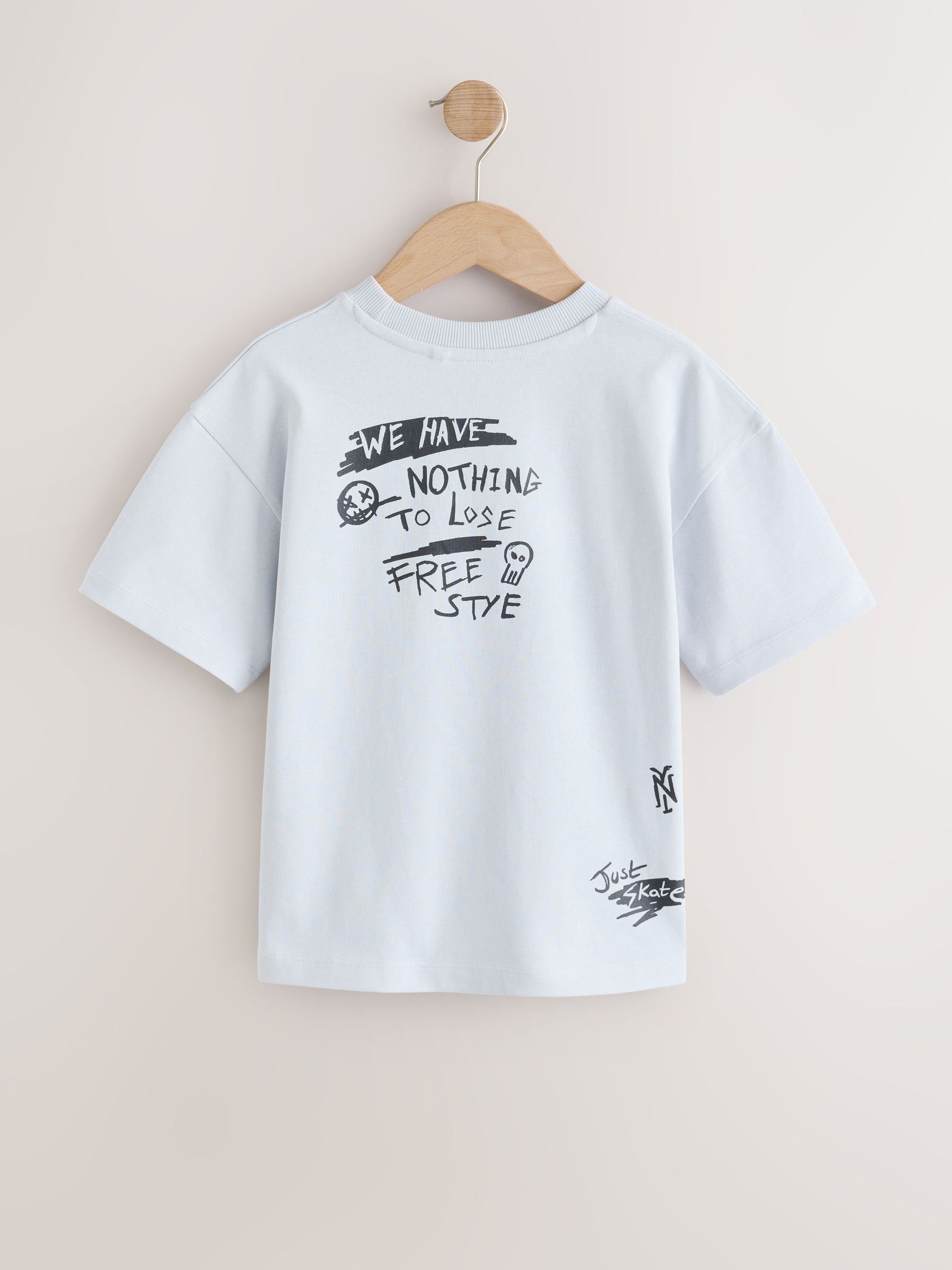 Dsiney Kidz - Grey Skate Short Sleeve Graphic T-Shirt (3-16yrs) image 5