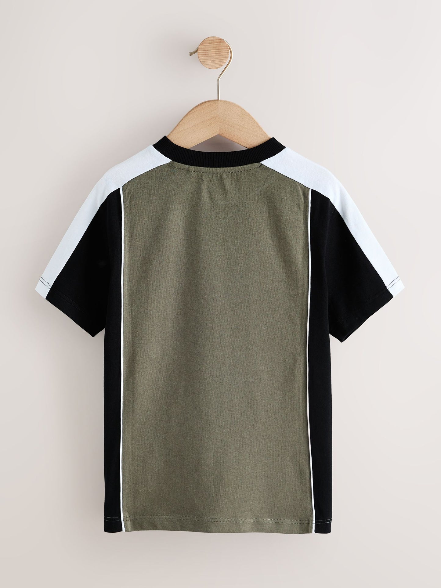 Dsiney Kidz - Khaki/White Sport Colourblock Short Sleeve T-Shirt (3-16yrs) image 6