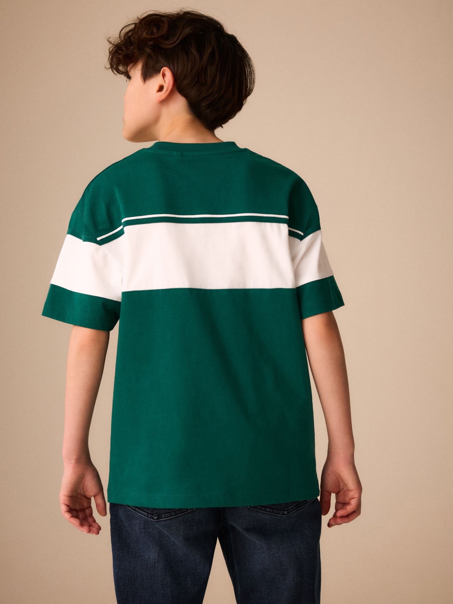 Dsiney Kidz - Green/White Colourblock Short Sleeve T-Shirt (3-16yrs) image 4