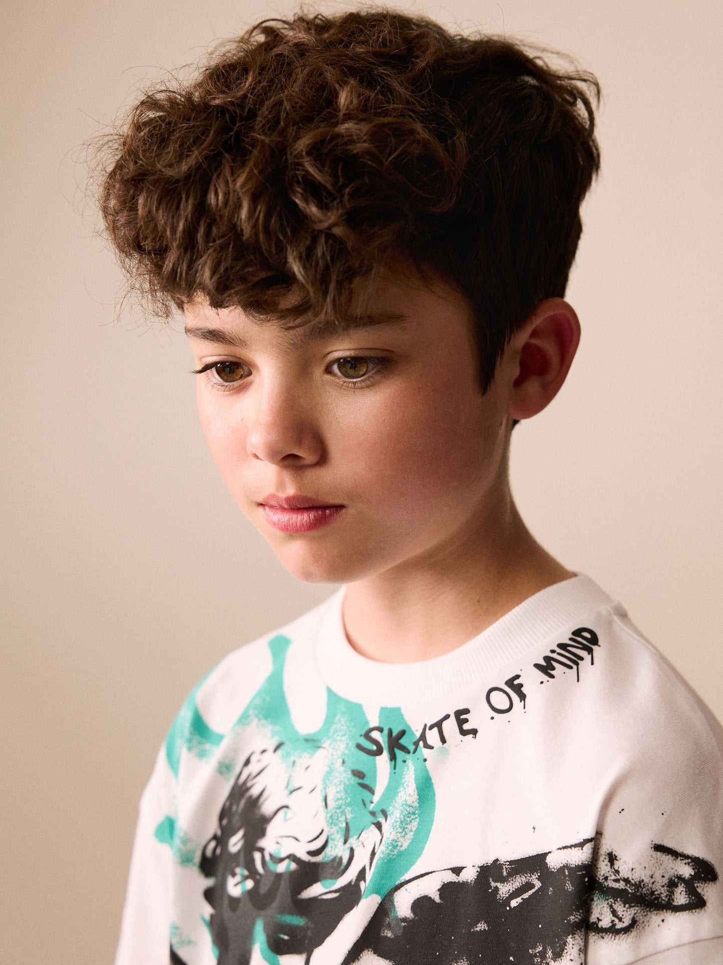 Dsiney Kidz - White Graffiti Cherub Short Sleeve Graphic T-Shirt (3-16yrs) image 4