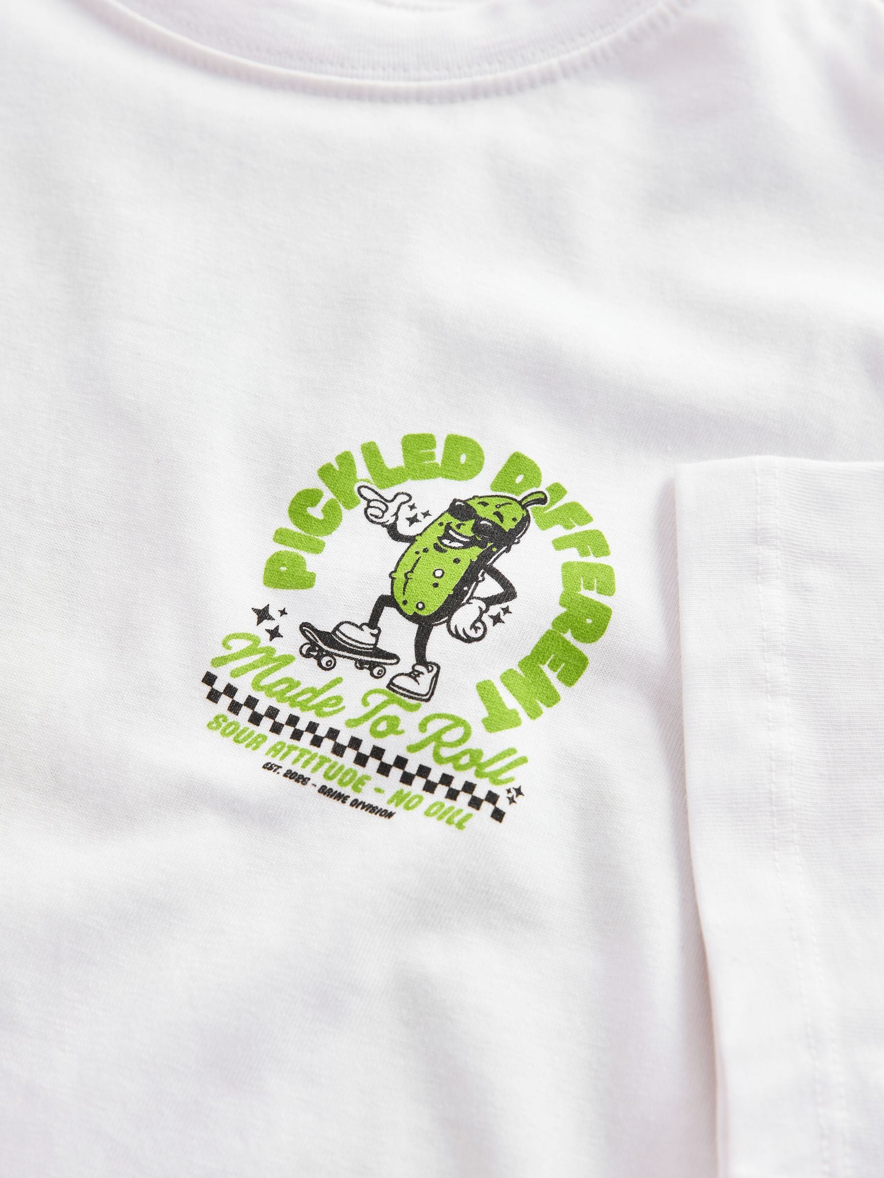 Dsiney Kidz - White Pickle Short Sleeve Graphic T-Shirt (3-16yrs) image 4