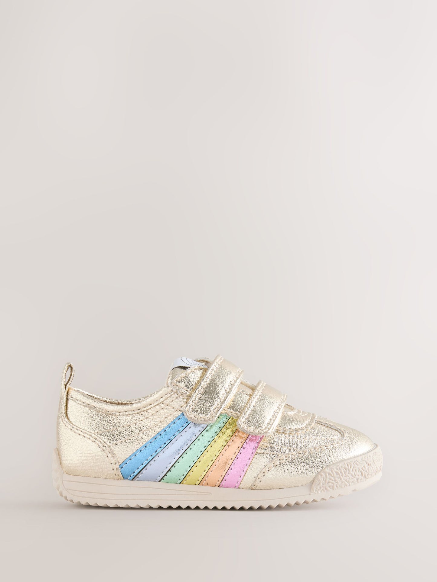 Little Bird by Jools Oliver Gold Younger Metallic Rainbow Trainers image 1