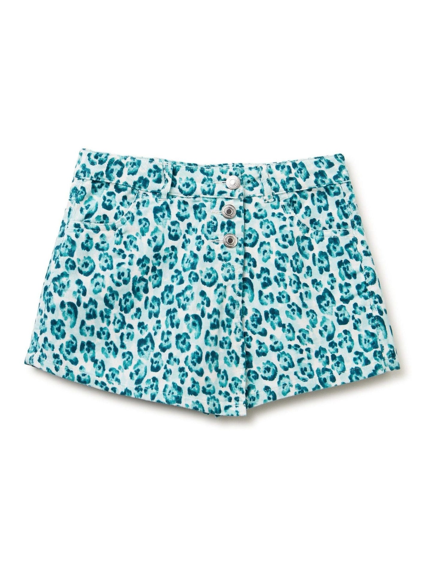 Dsiney Kidz - Benetton Blue Leopard Print Velvet Skort image 1