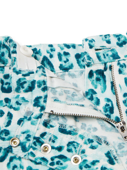 Dsiney Kidz - Benetton Blue Leopard Print Velvet Skort image 3