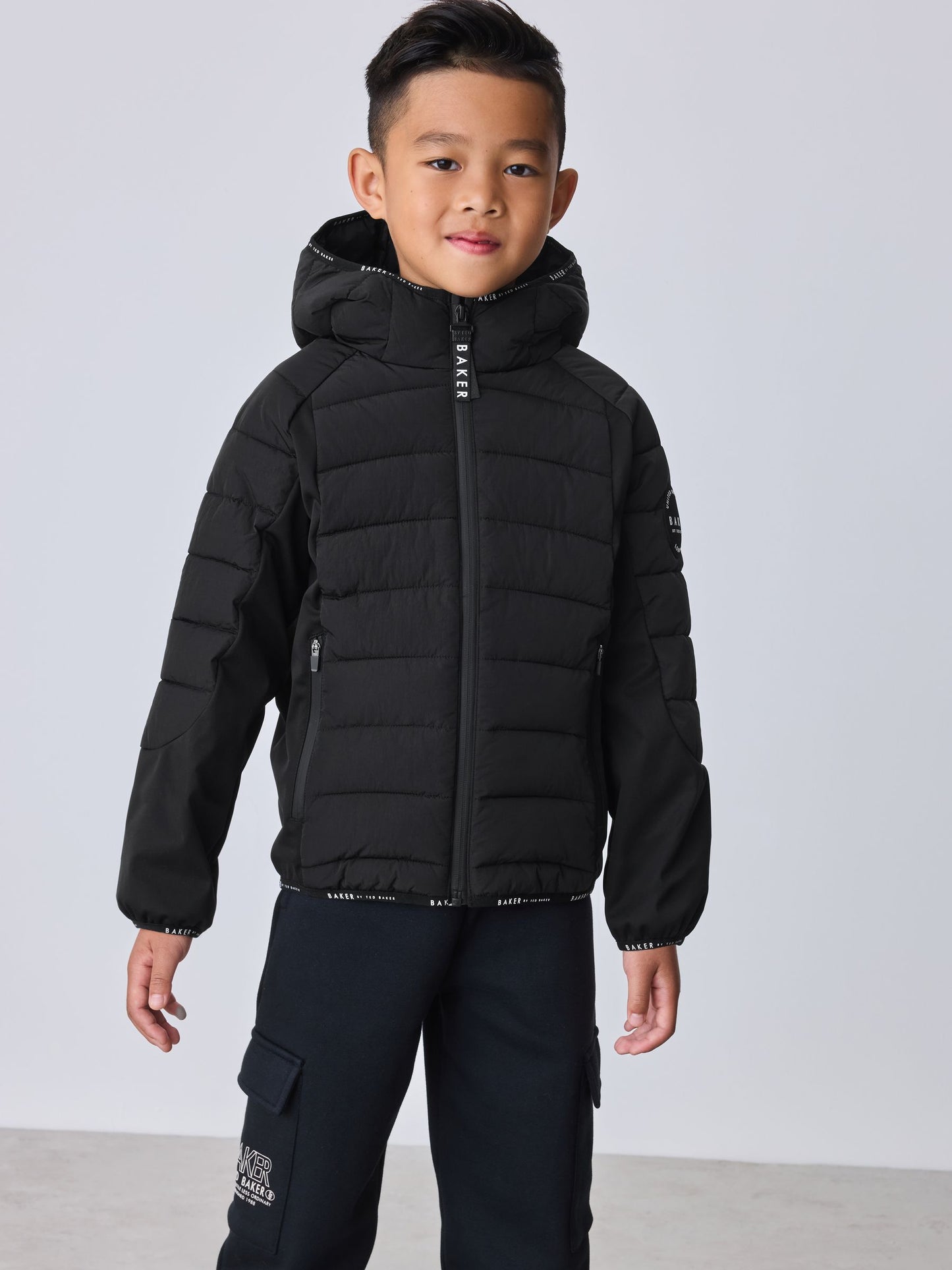 Dsiney Kidz - Baker by Ted Baker Shower Resistant Neoprene Padded Black Jacket image 2