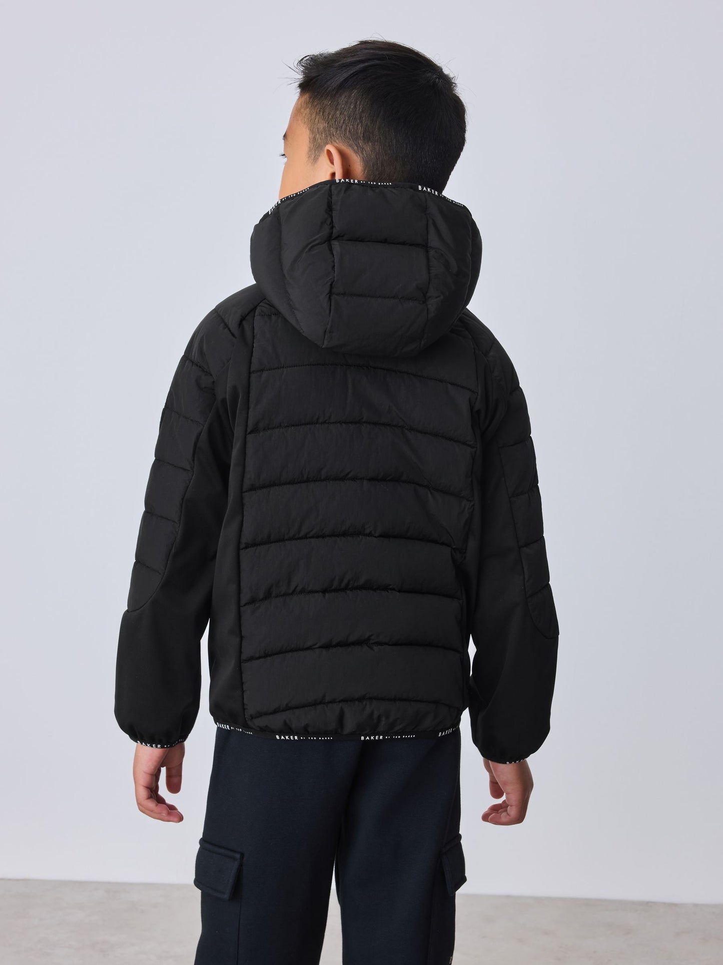 Dsiney Kidz - Baker by Ted Baker Shower Resistant Neoprene Padded Black Jacket image 3