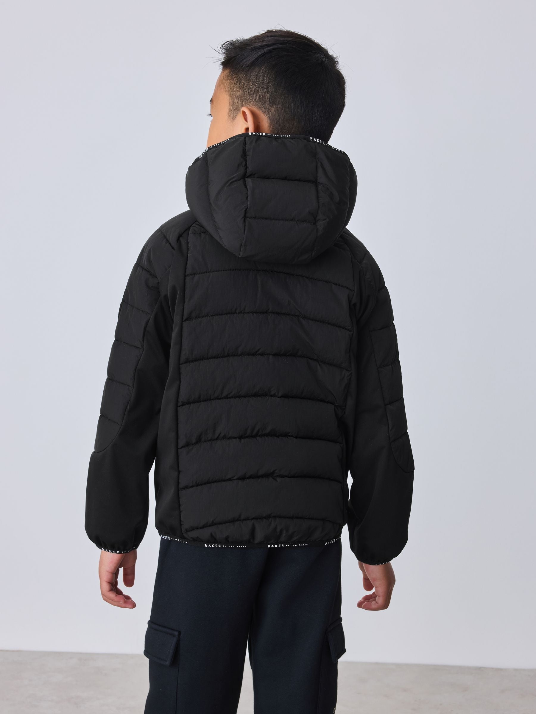 Dsiney Kidz - Baker by Ted Baker Shower Resistant Neoprene Padded Black Jacket image 3