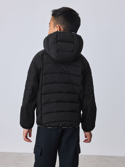 Dsiney Kidz - Baker by Ted Baker Shower Resistant Neoprene Padded Black Jacket image 3