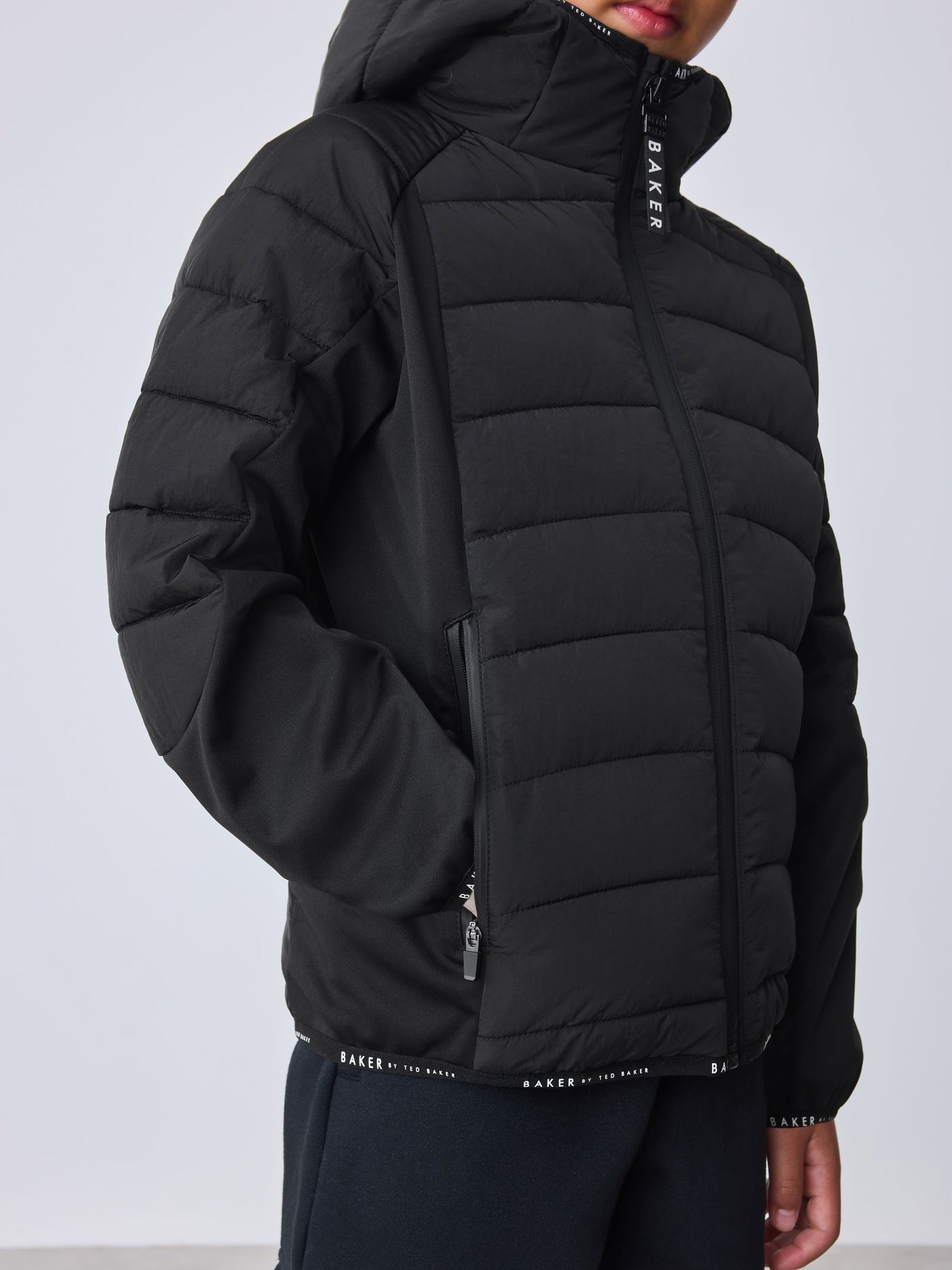 Dsiney Kidz - Baker by Ted Baker Shower Resistant Neoprene Padded Black Jacket image 5