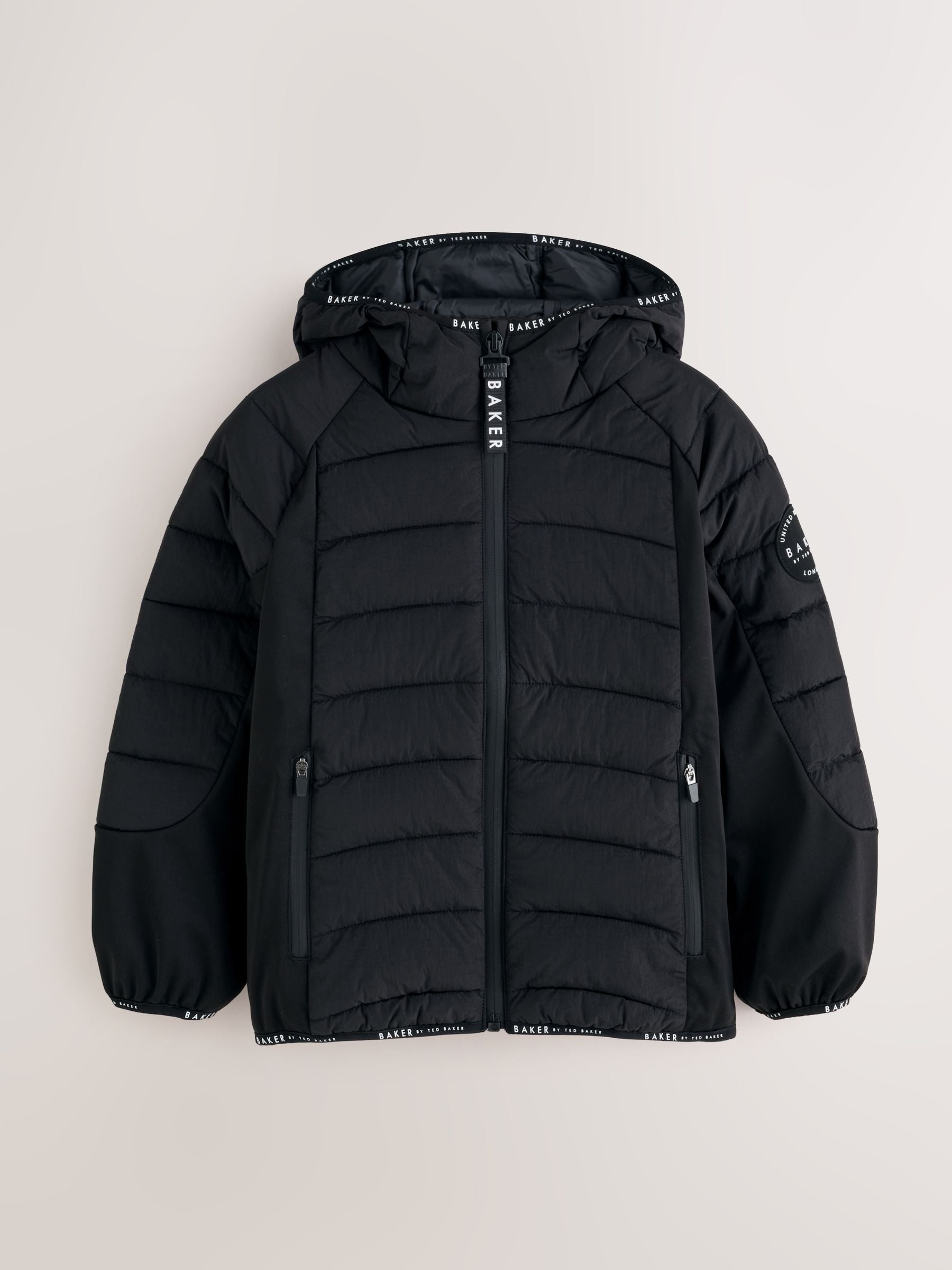 Dsiney Kidz - Baker by Ted Baker Shower Resistant Neoprene Padded Black Jacket image 7