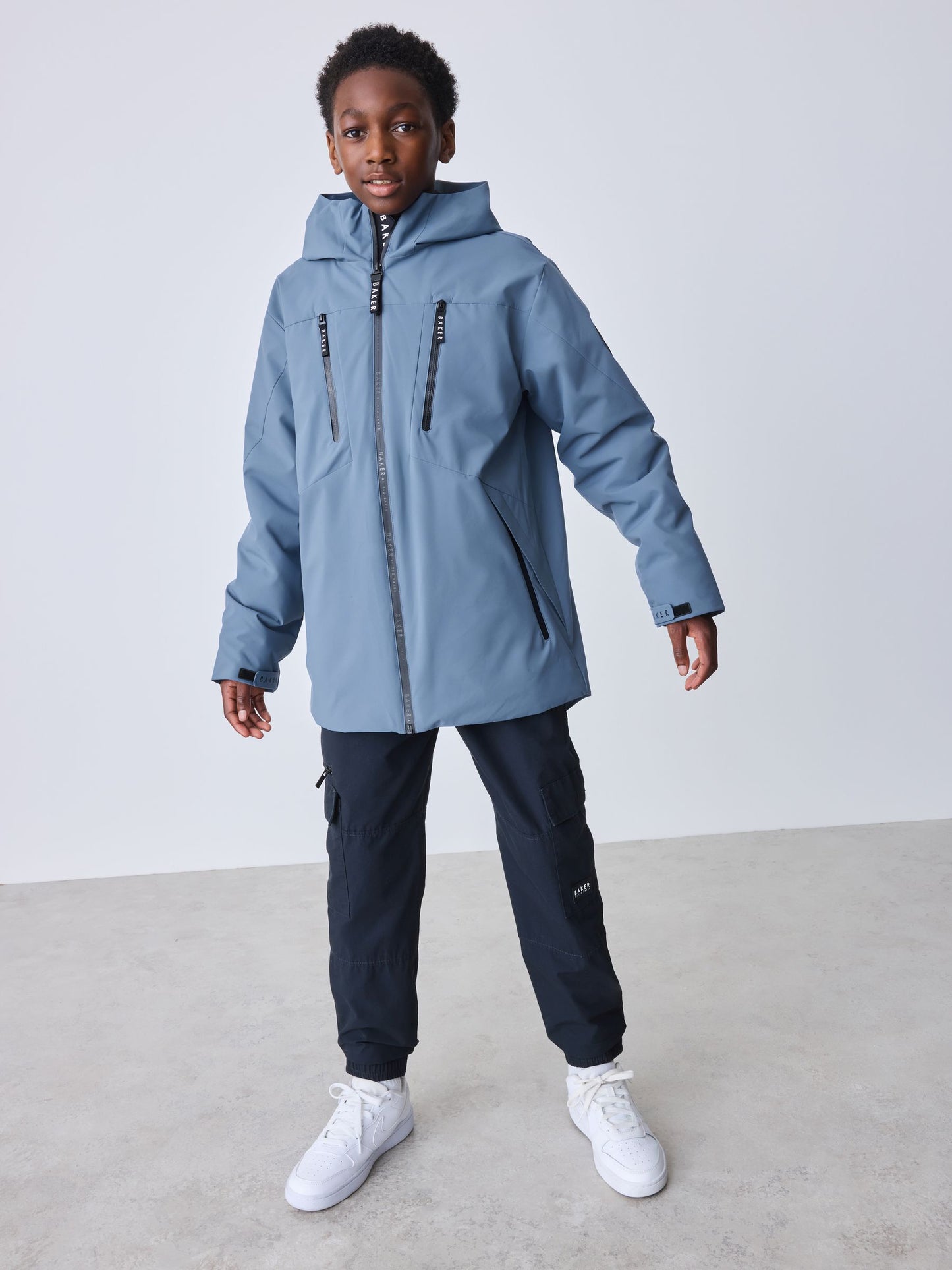 Dsiney Kidz - Baker by Ted Baker Blue Shower Resistant Midlength Lightweight Coat image 1