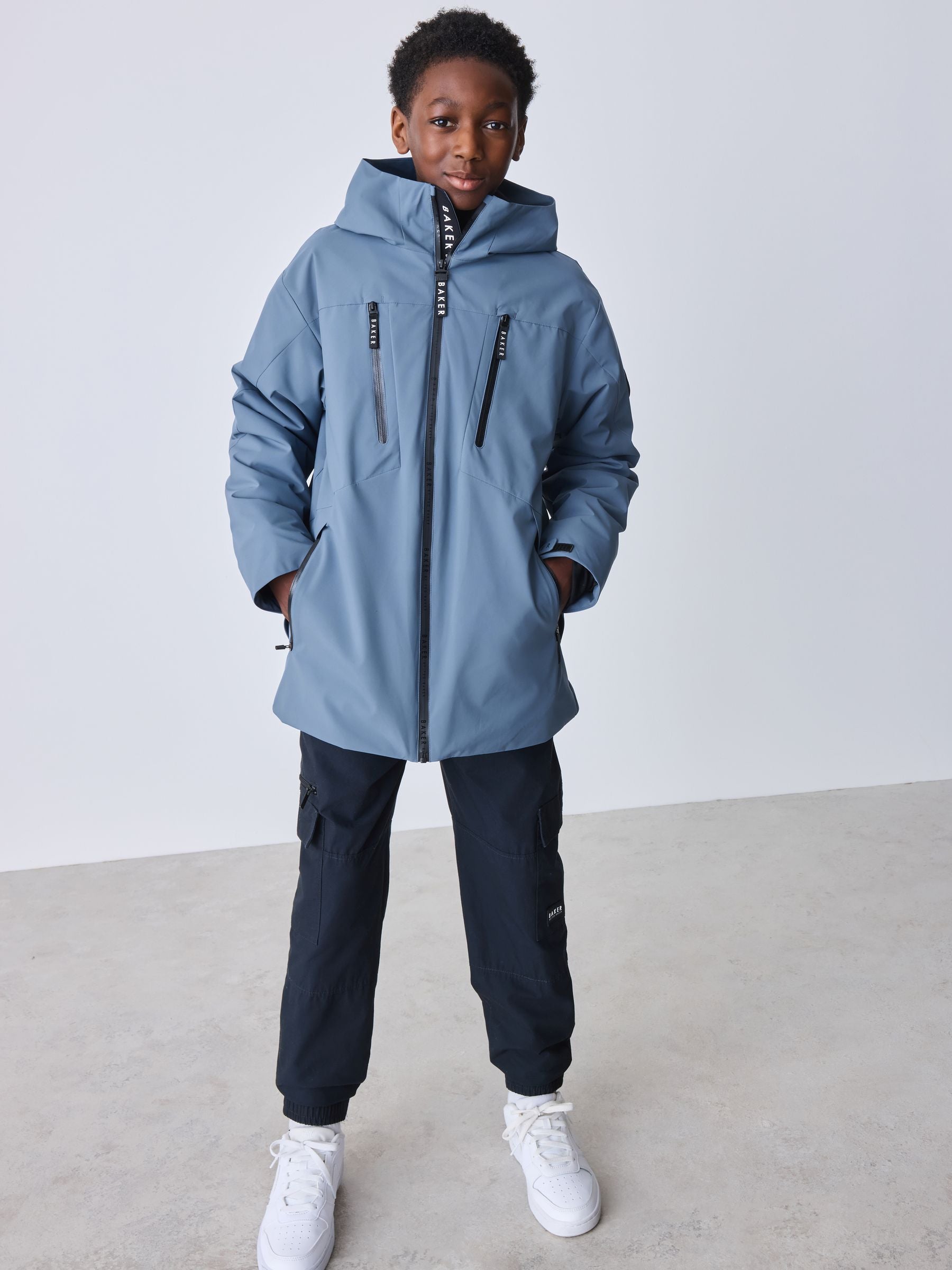 Dsiney Kidz - Baker by Ted Baker Blue Shower Resistant Midlength Lightweight Coat image 3