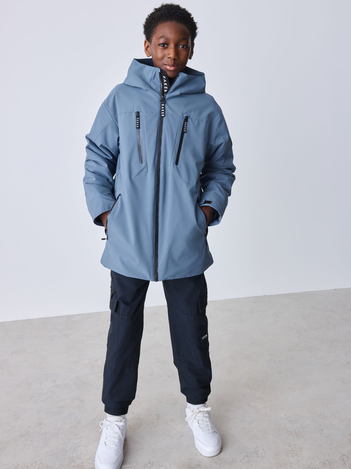 Dsiney Kidz - Baker by Ted Baker Blue Shower Resistant Midlength Lightweight Coat image 3
