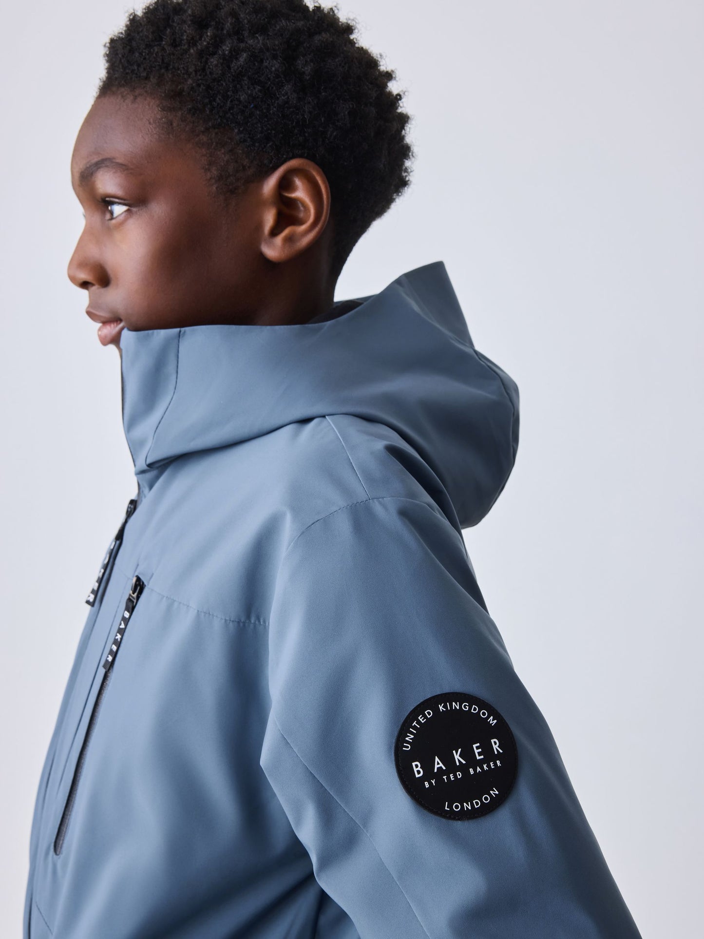 Dsiney Kidz - Baker by Ted Baker Blue Shower Resistant Midlength Lightweight Coat image 5