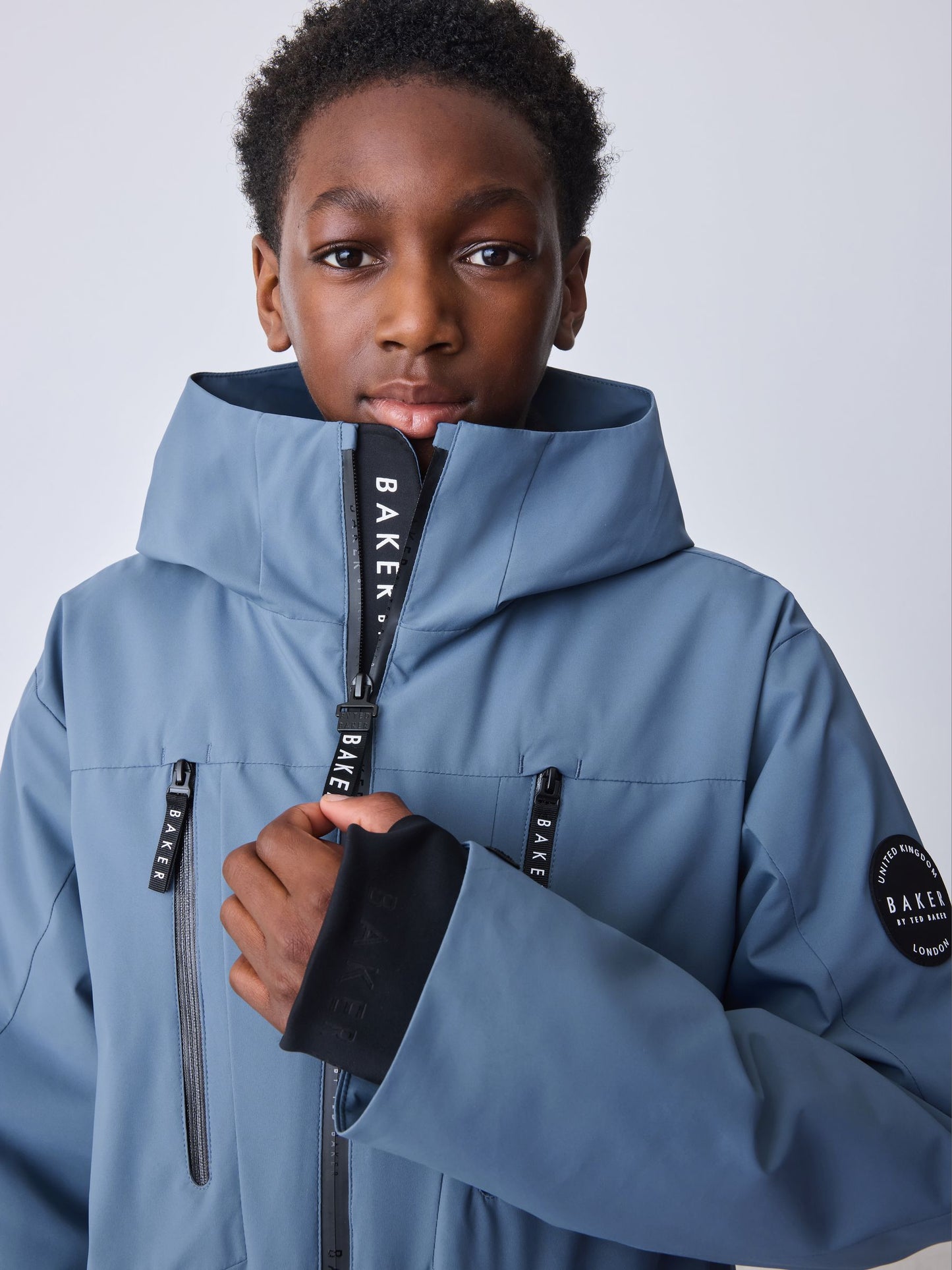Dsiney Kidz - Baker by Ted Baker Blue Shower Resistant Midlength Lightweight Coat image 6