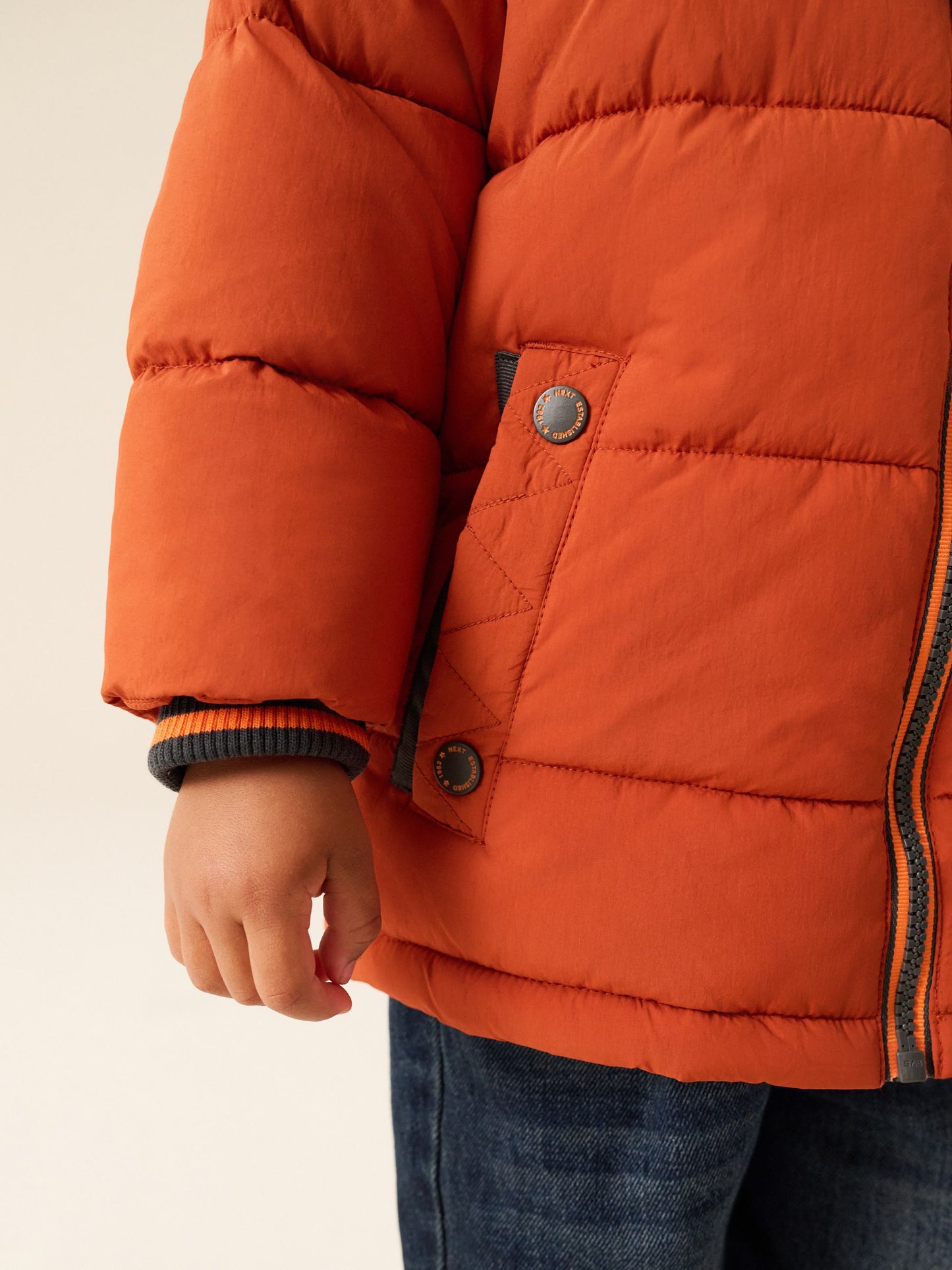 Dsiney Kidz - Orange Borg Lined Padded Coat (6mths-7yrs) image 5
