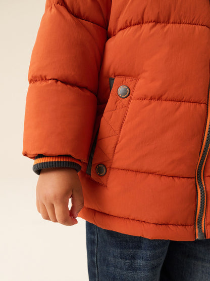 Dsiney Kidz - Orange Borg Lined Padded Coat (6mths-7yrs) image 5