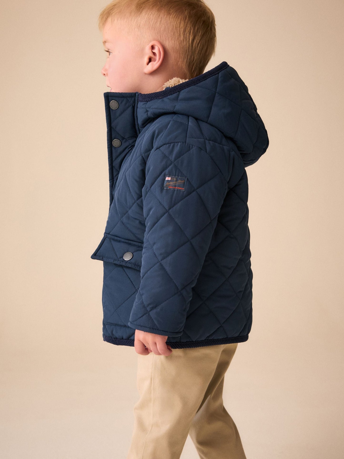 Dsiney Kidz - Navy Quilted Borg Lined Coat (3mths-7yrs) image 1