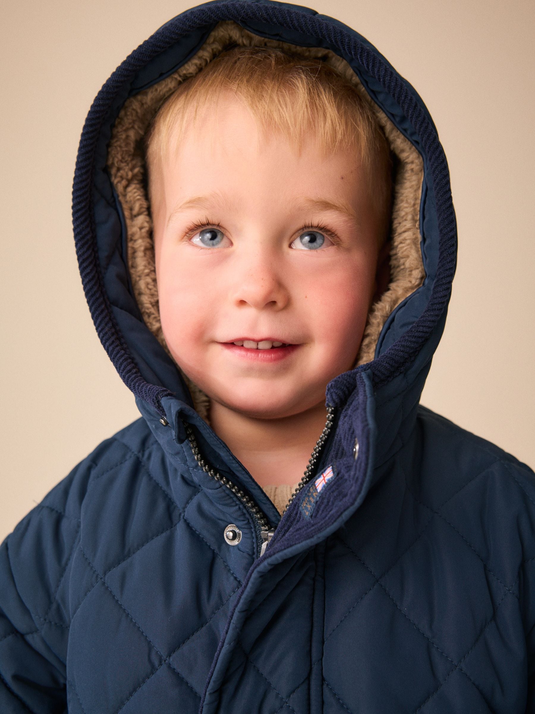 Dsiney Kidz - Navy Quilted Borg Lined Coat (3mths-7yrs) image 4