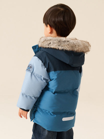 Dsiney Kidz - Blue Colour Block Waterproof Padded Coat (12mths-10yrs) image 3