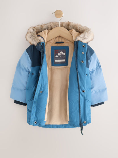 Dsiney Kidz - Blue Colour Block Waterproof Padded Coat (12mths-10yrs) image 8