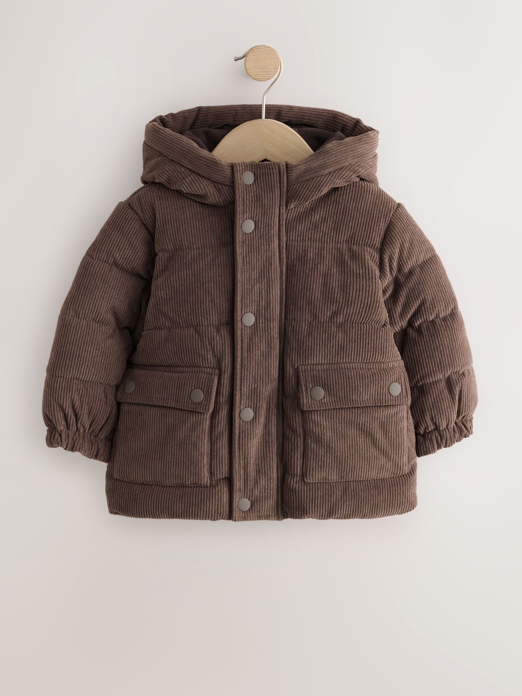 Dsiney Kidz - Chocolate Brown Cord Padded Coat (6mths-7yrs) image 5