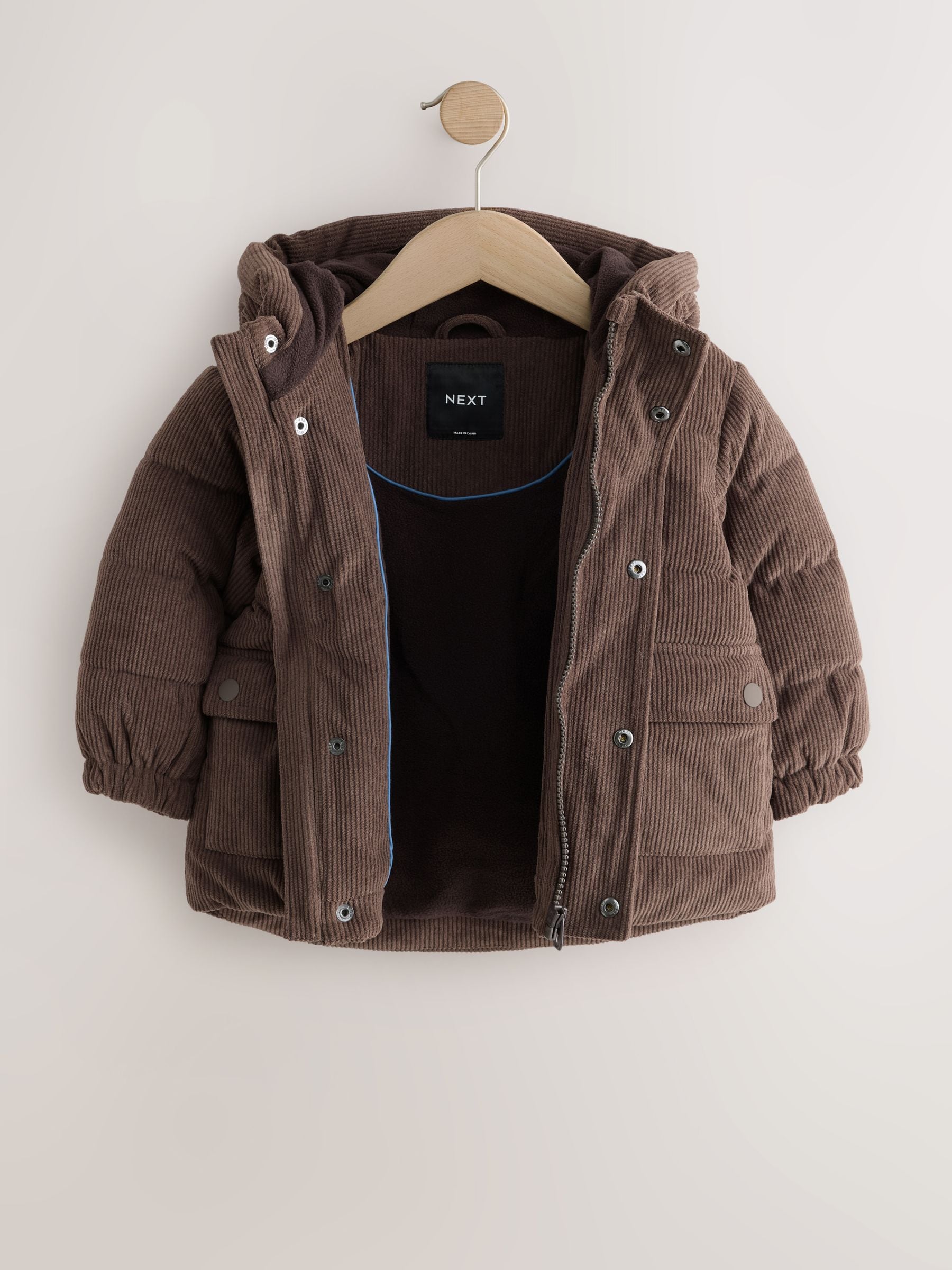 Dsiney Kidz - Chocolate Brown Cord Padded Coat (6mths-7yrs) image 6
