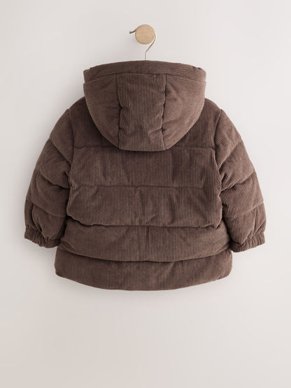 Dsiney Kidz - Chocolate Brown Cord Padded Coat (6mths-7yrs) image 7