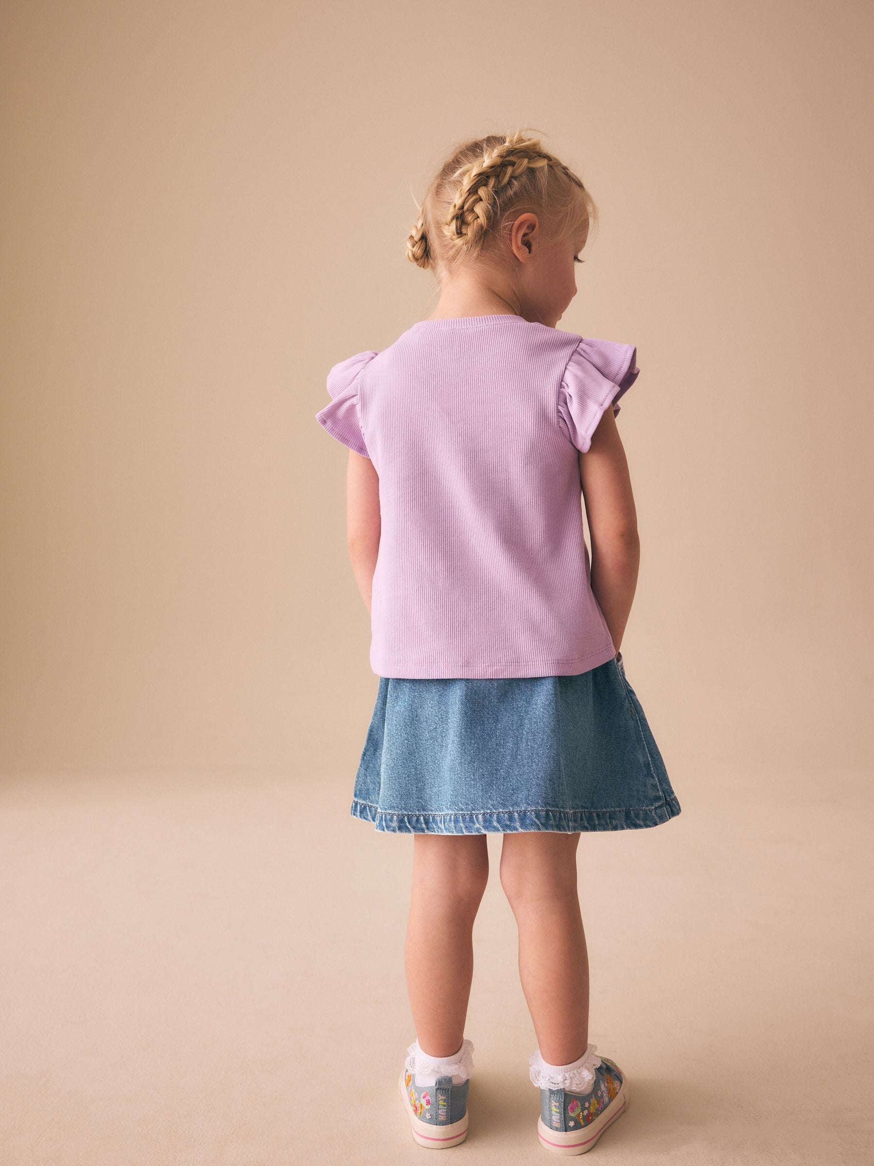 Dsiney Kidz - Mid Blue Denim Button Detail Skirt (3mths-7yrs) image 3