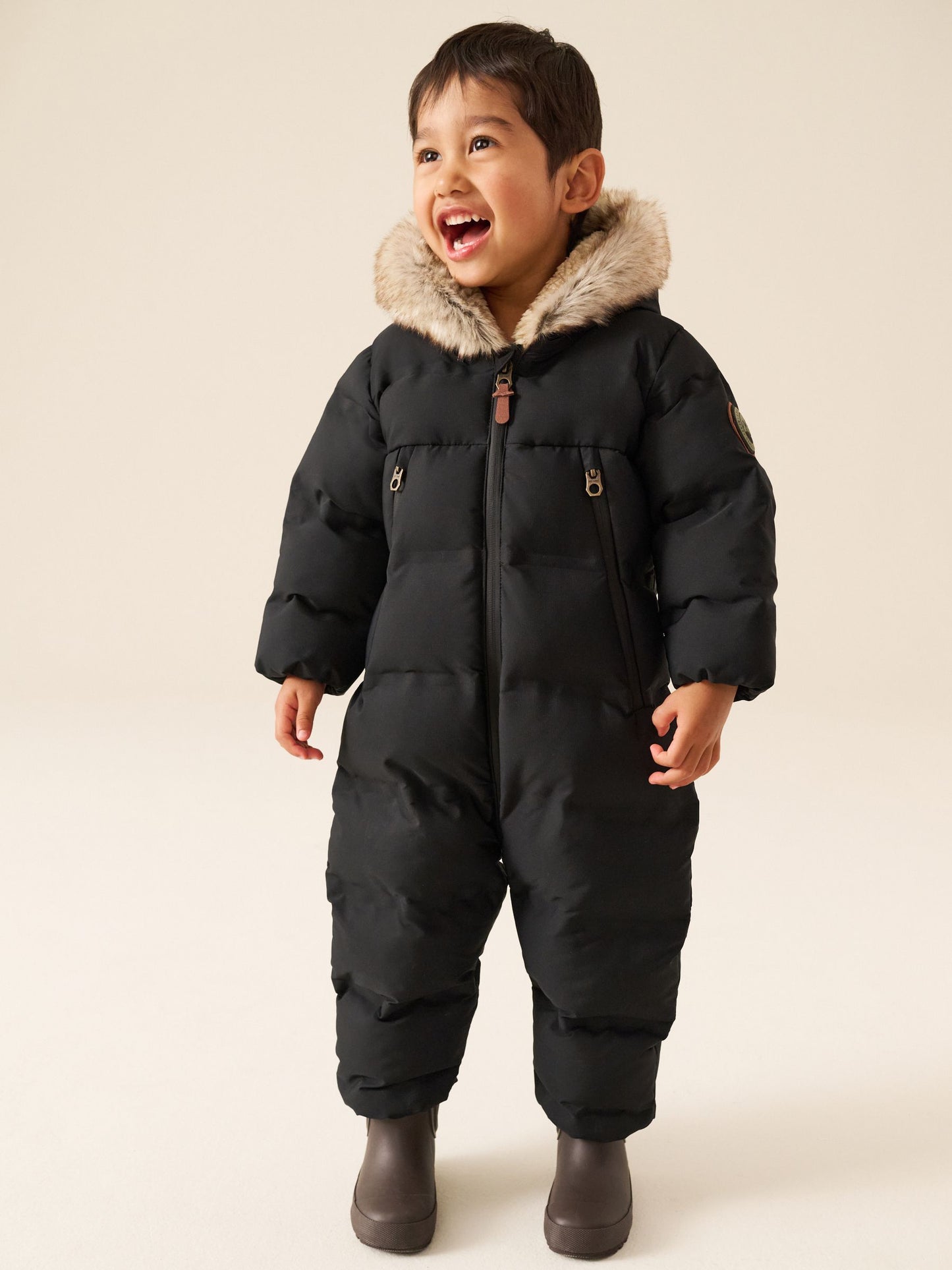 Dsiney Kidz - Black Waterproof Padded Snowsuit (3mths-7yrs) image 2