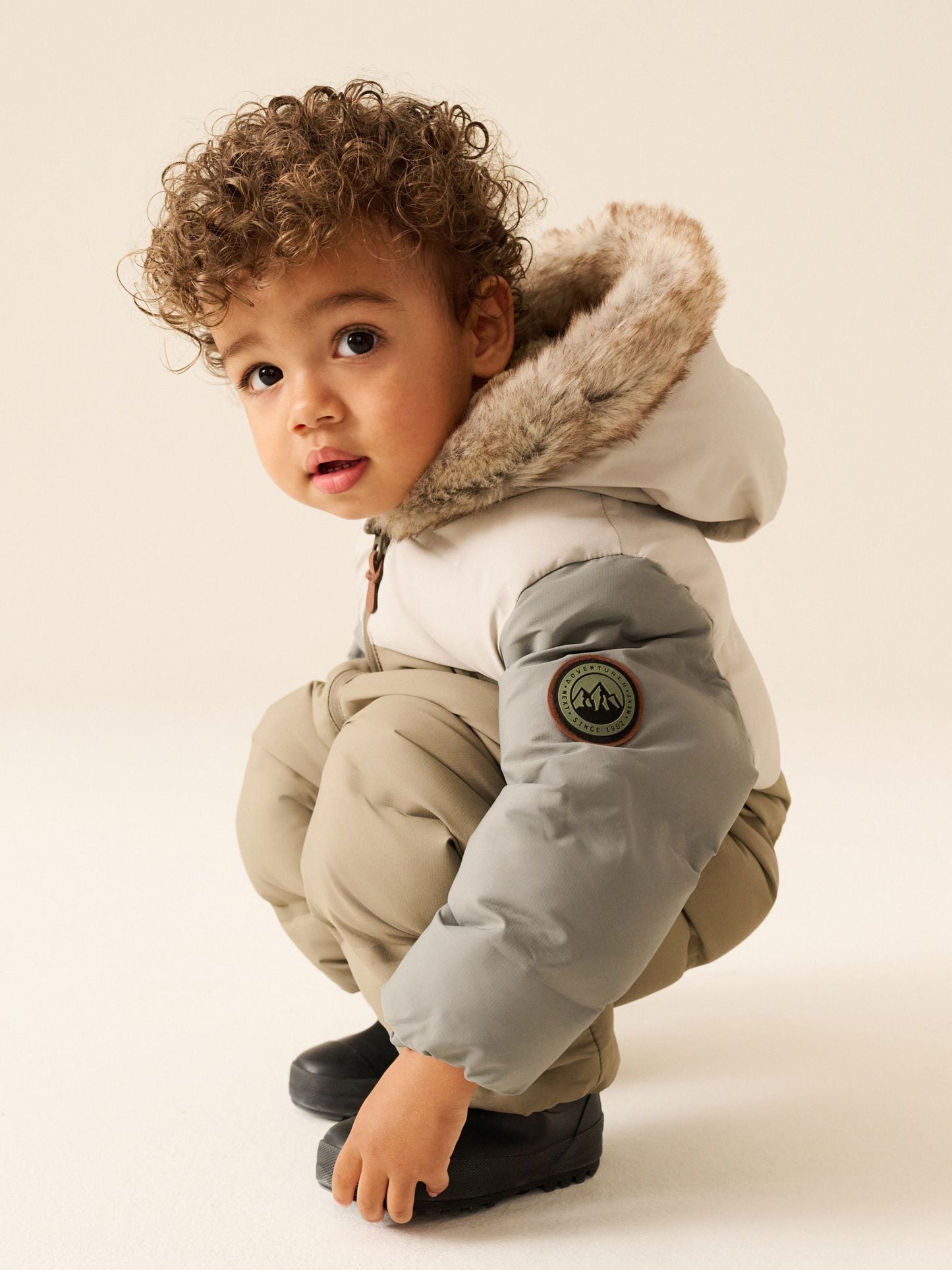 Dsiney Kidz - Neutral Colour Block Waterproof Padded Snowsuit (3mths-7yrs) image 2