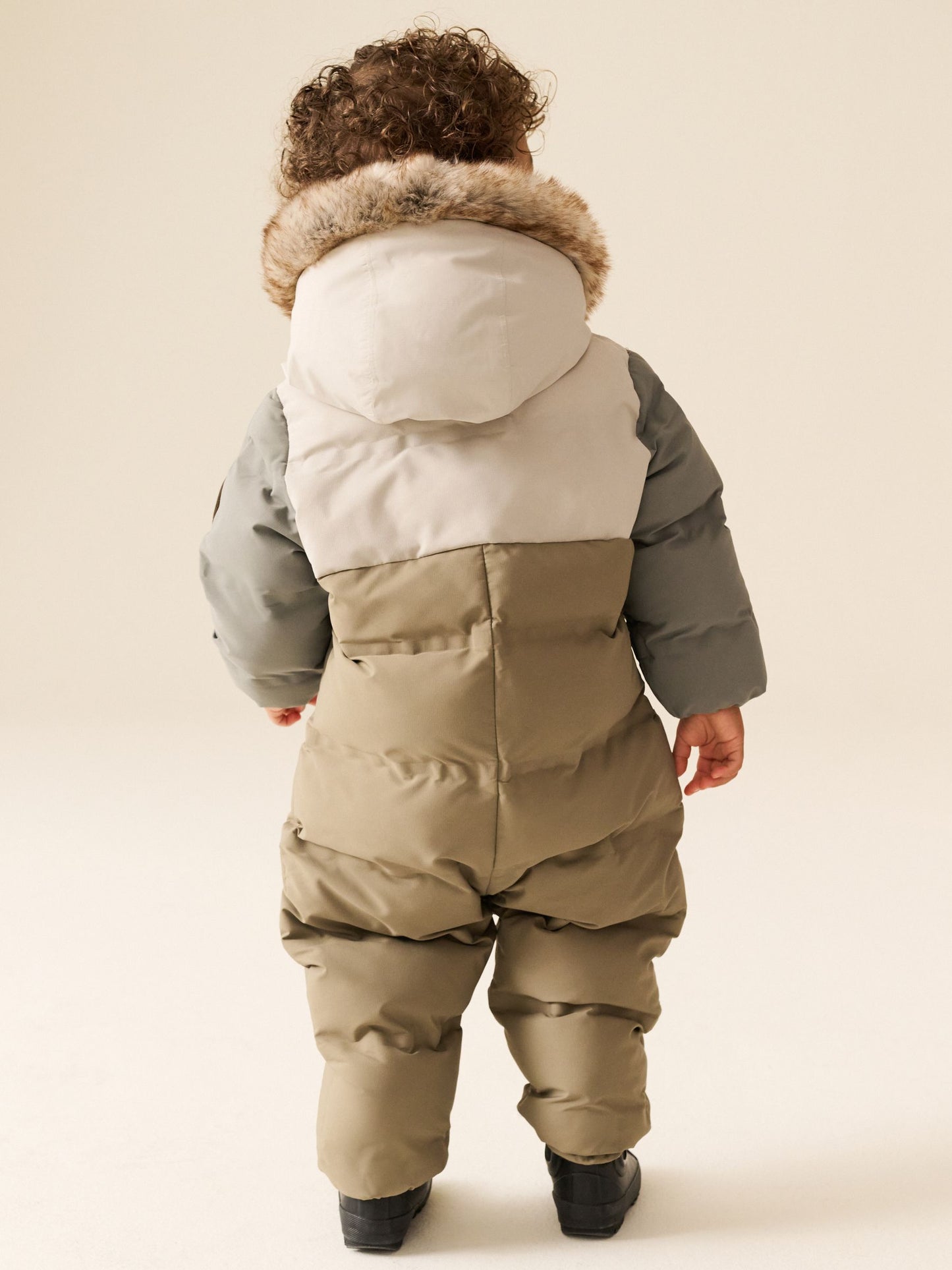 Dsiney Kidz - Neutral Colour Block Waterproof Padded Snowsuit (3mths-7yrs) image 3