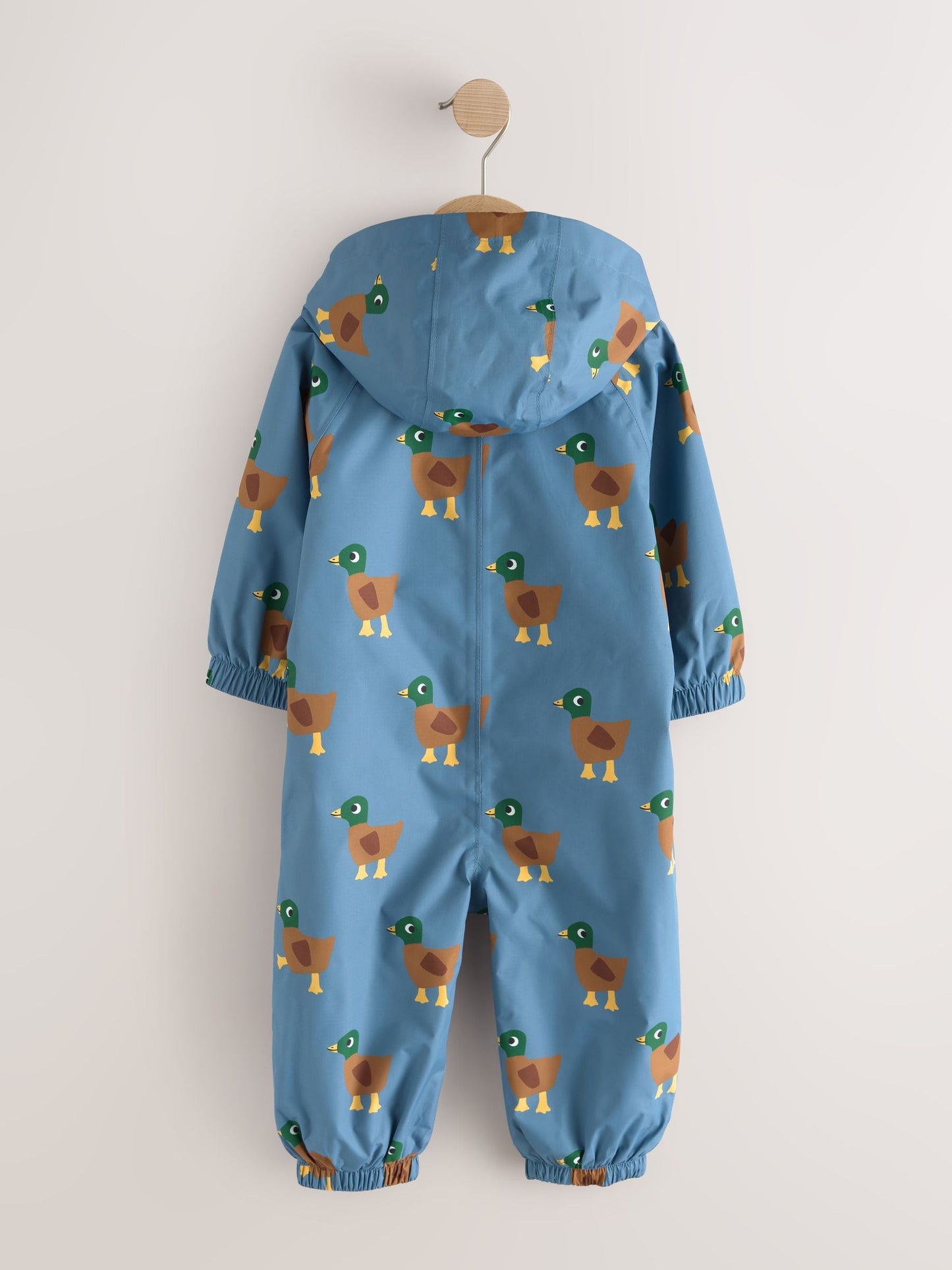 Dsiney Kidz - Blue Duck Print Waterproof Fleece Lined Puddlesuit (3mths-7yrs) image 7
