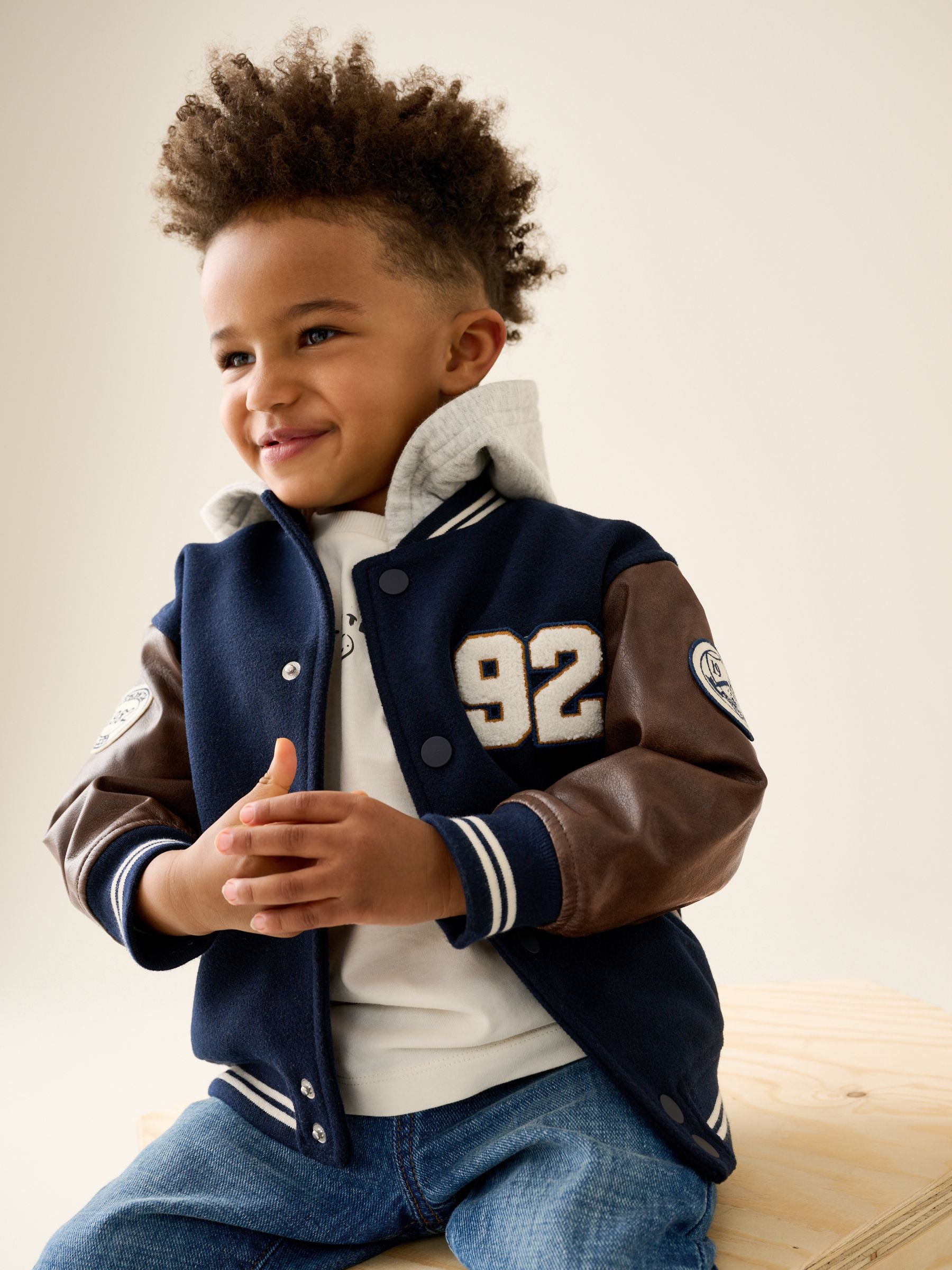 Dsiney Kidz - Navy Varsity Jacket (3mths-7yrs) image 2