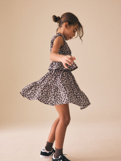 Dsiney Kidz - Animal Print Top And Skirt Set (3-16yrs) image 2