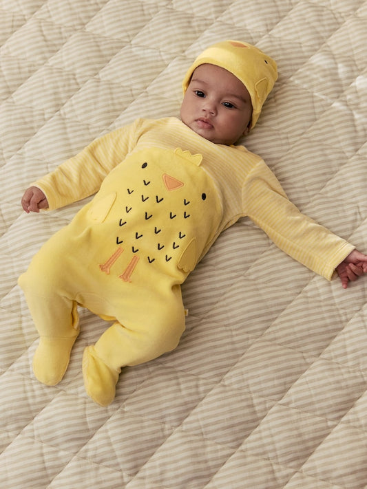 Yellow Easter Chick Baby Sleepsuit (0mths-2yrs)