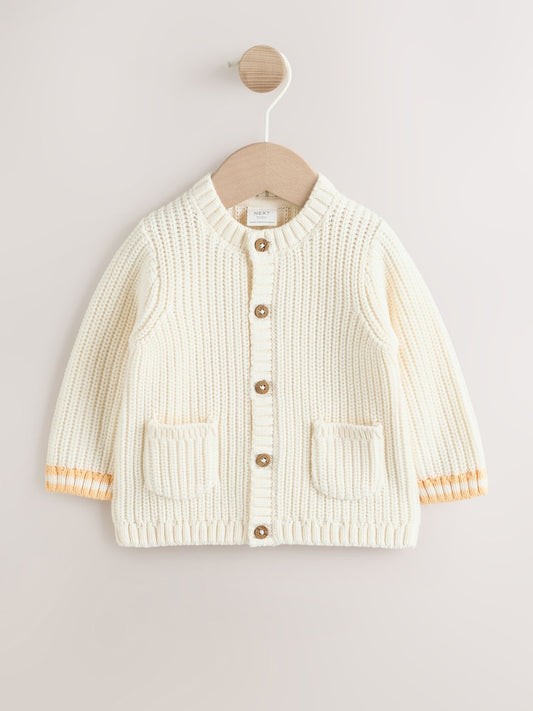 Yellow My Sunshine Knitted Embroidered Baby Cardigan