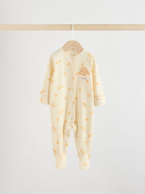 Yellow Spring Character 3 Pack Baby Sleepsuits Immediate