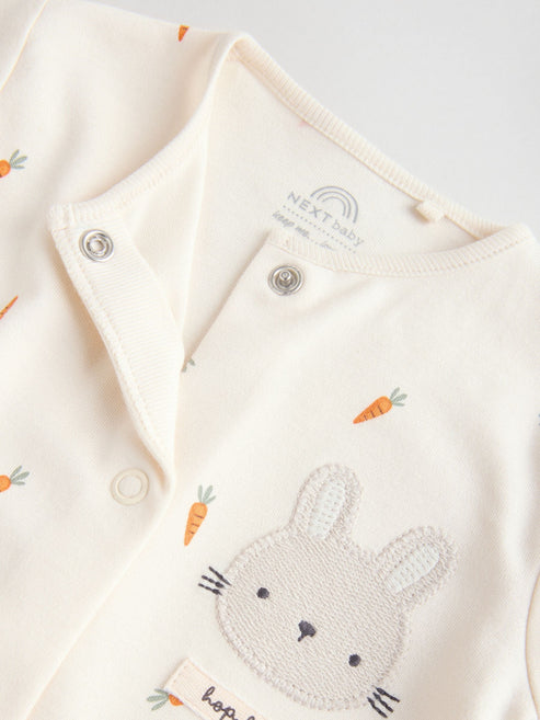 Yellow Spring Character 3 Pack Baby Sleepsuits Immediate