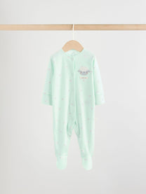 Yellow Spring Character 3 Pack Baby Sleepsuits Immediate