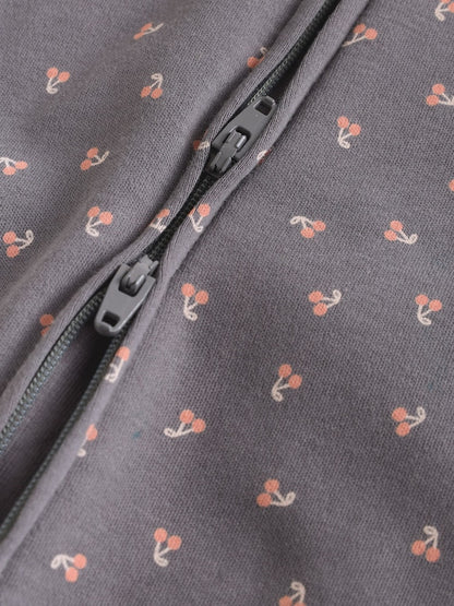 Monochrome Leopard And Cherry Print Two Way Zip Baby Sleepsuits 4 Pack (0mths-3yrs)