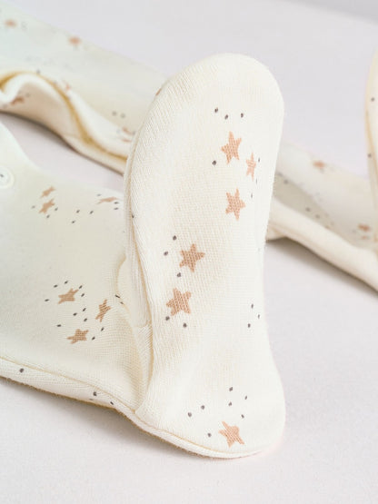 Neutral Baby Sleepsuit, Bodysuit, Beanie and Bib Set 4 Piece (0-9mths)