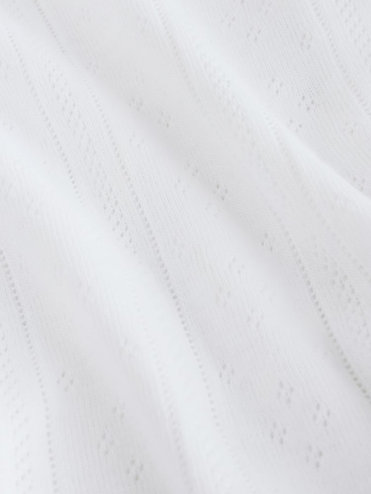 White Pointelle Baby Sleepsuits 3 Pack (0-18mths)