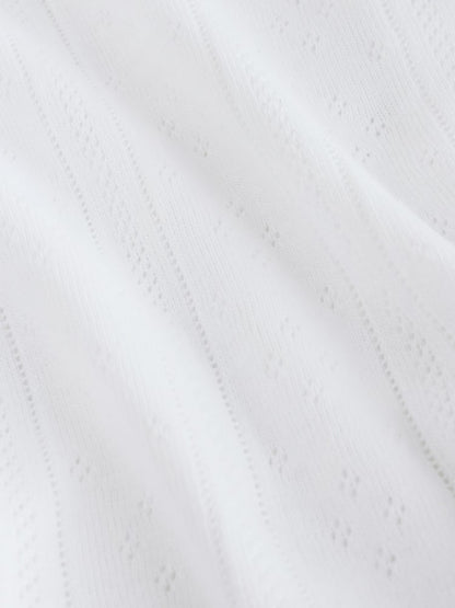 White Pointelle Baby Sleepsuits 3 Pack (0-18mths)