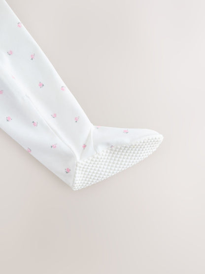 White Little Sister Family Baby Sleepsuit (0-2yrs)