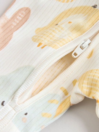 Yellow Easter Character Two Way Zip Baby Sleepsuits 3 Pack (0mths-3yrs)