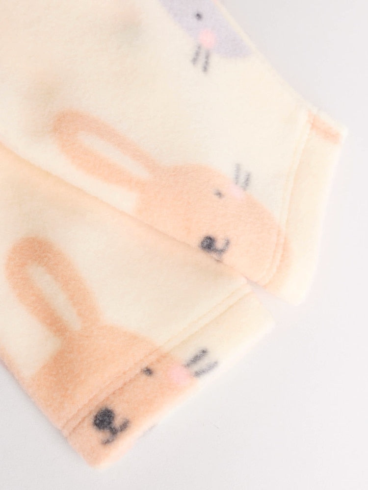 Pink 4 Pack Baby Micro Fleece Two Way Zip Sleepsuits