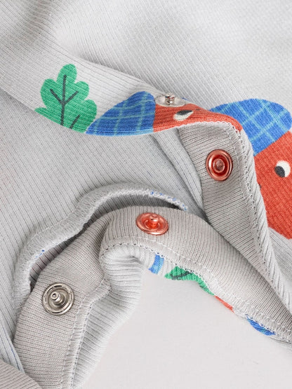 Green Autumn Pumpkin Baby Footless Sleepsuits 3 Pack